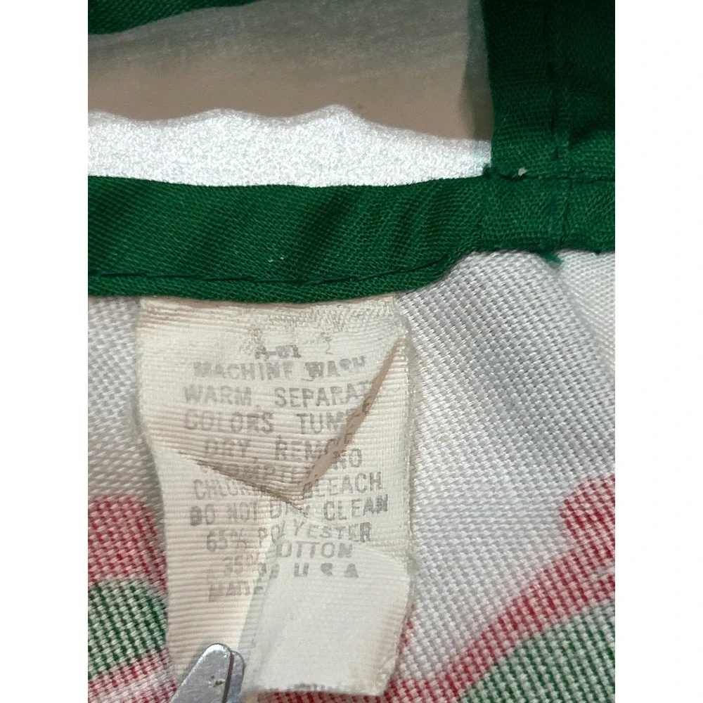 Vintage Santa Claus Apron Green‎ Christmas Holiday Kitchen Cooking Festive
